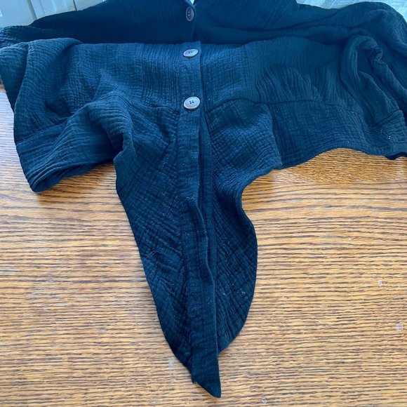 Free People Sun Streaks Tie-Front Button Up Gauze Shirt 100% cotton - M - Picture 5 of 8